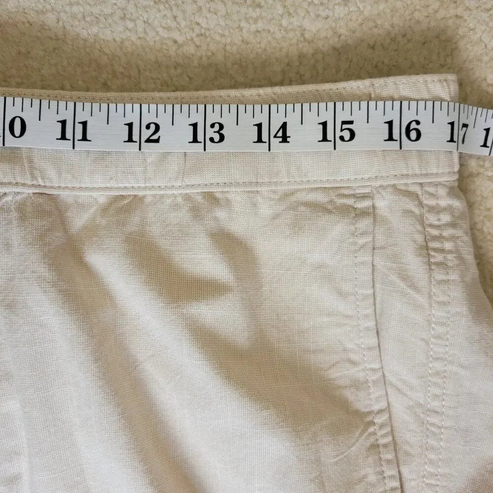 NWT H&M Size M Regular Fit Cotton Pants High Rise Straight Elastic Adjustable
